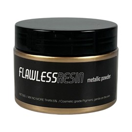 Flores Resin Metallic Powder 3.4 fl oz (100 ml) / 50 g Epoxy Resin Pigment for DIY Color Pigment Coloring Agent Gold (Gold Foil Style)