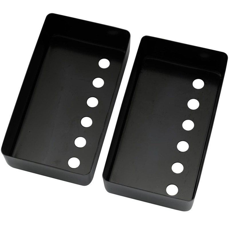 Musiclily Humbucker Pickup Cover Set for Electric Guitar, Black(Set of