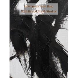 Zessonic Black and White Abstract Canvas Wall Art – 3 Pieces 16 x 24 Inches Modern Painting Prints with Hand-Painted Texture for Living Room, Bedroom, Office Decor