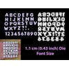 Uppercase Alphabet & Numbers + More Metal Cutting Dies Set,