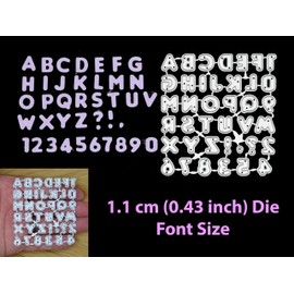 Uppercase Alphabet & Numbers + More Metal Cutting Dies Set, 1.1cm Die Font Size, Card Making, Stencil, Scrapbooking, Paper Crafts, G1