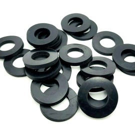 1/2" ID Rubber Washers 1" OD Spacers 1/8" Thick Gasket Flat Washers 1/2 x 1 x 1/8 (Pack Size: 12 Washers)