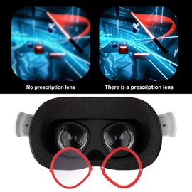 [Esimen] Prescription Lens for Quest 2, Apply Myopia Lens to Quest 2, Lens Prescription Blue Light Blocking Lenses, Lens Protection Frame, Lightweight Anti-Scratch Magnetic Myopia Glasses for Quest 2-