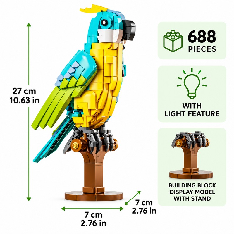 688-Piece Mechanical Animal Building Blocks for DIY Model Building –