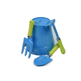 G & F Products 10051 JustForKids Kids Water Pail with Garden Tools Set, Blue,4 pieces