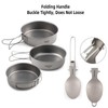 Aomiun Camping Cutlery Set, Camping Bowl and Cutlery Set, Titanium