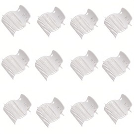 12-Pack Anti-Slip Curl Claw Clips for All Curling Iron Sizes - Heat-Resistant Plastic Hair Holders for Secure Styling, Reusable Curl Holders for Salon-Quality Waves