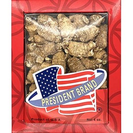President Brand American Ginseng SKU 0138PB-S4 |/Wisconsin Ginseng Root |Culticate Ginseng Root|总统牌美国花旗参|總統牌美國花旗參|Nhân Sâm Mỹ|미국인삼|Small Pearl|4oz Box, 小圆泡 Greenlike (Small)