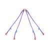 QWORK 5Ft Sling With 4 Legs Grab Hook and Adjuster,