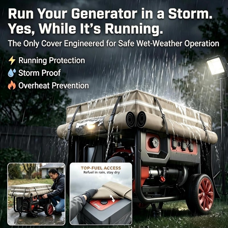 2025 Upgrade, Generator Covers While Running, 900D+210D Double Layer Production,