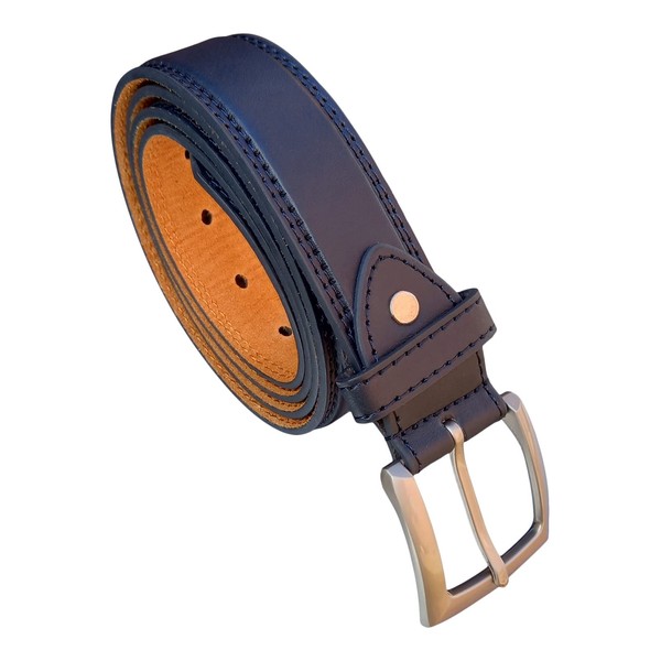 Men's Leather Lined Trouser Belt in 4 Colours Sizes 28"