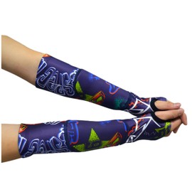 Topeter Youth Volleyball Sleeves for Girls and Boys Pass Hitting Forearm Sleeves with Protection Pads and Thumb Hole 1 Pair (Purple YL)