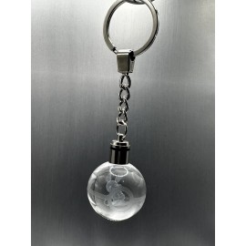 Pokémon LED Keychain Color Changing Light up Glass Pokeball with Pokémon LEDKeychains (Alolan Raichu)