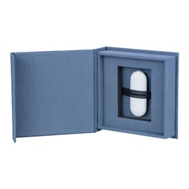 USB Box for 1 USB Flash Drive with Picture Window. USB Flash Drive Storage Box (Grey)