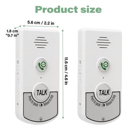Lotvic 2-Way Voice Intercom, Wireless Intelligent Voice Intercoms, Home Phone, Wireless Intercoms, for Office, Home