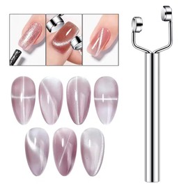 Y-Shaped Cat Eye Magnet for Nails, Strong Double-head Nail Polish Magnet Tool Magnet Stick 3D Magnetic Cat Eye Gel Polish Nail Art Tool,Cateye Magnets for Home DIY, Salon, Studio