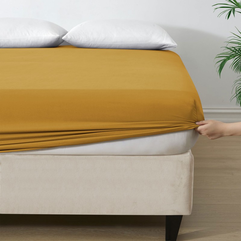 AMEHA Fitted Sheet Double 25 cm Deep Bed Sheets Easy