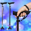 Sien Bodyguard Moving Shining Cane Series Four-legged Cane Length Adjustable Stick High-quality Four-legged Cane Senior Cane Indoor Thread Shining Bronze 2ea