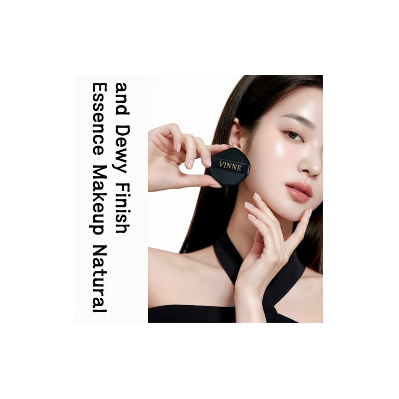 VINNE Base De Maquillaje Coreana En Formato Cushion, Ligera, Acabado