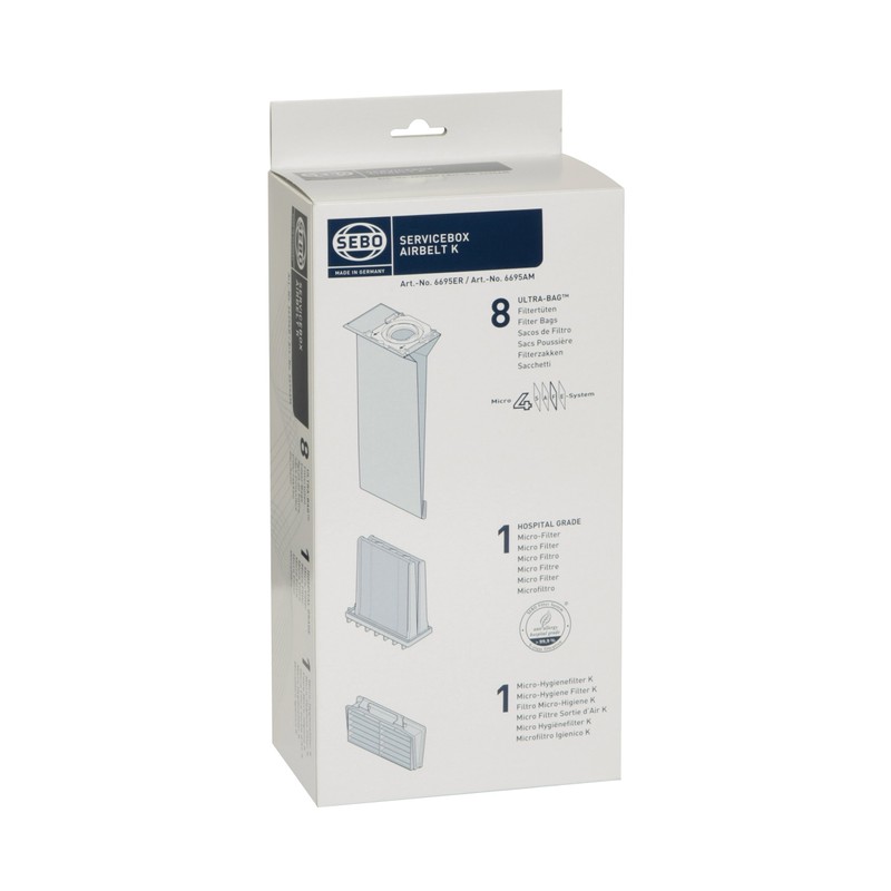 Genuine Sebo K Series Vacuum Cleaner Paper Dust Bags X