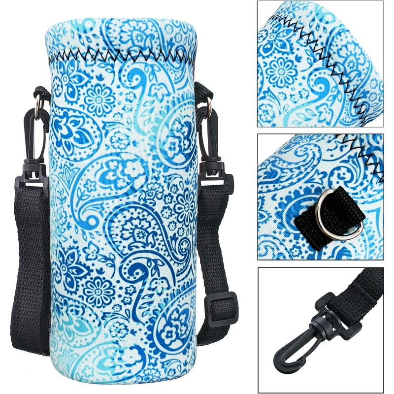 AUPET Water Bottle Bag Carrier,24oz/32oz Insulated Neoprene bottle Sling Holder