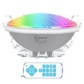 KWODE LED Pool Lighting PAR56, 58 W RGB Swimming Pool Lighting, IP68 Waterproof Pool Lamp Light with Remote Control, Timing 2/4/6H, Underwater Spotlight, Pool Headlight, Switch Control