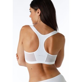 Lovable Women's Sportivo Alto Impatto Con Allacciatura Frontale Active Comfort Bra, White