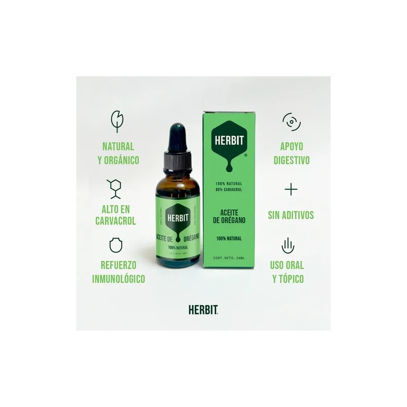 Aceite De Orégano Oliva Y Coco X2 Herbit 30ml Naturales