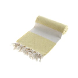 Turkish Beach Towels - Beach Towels for Adults Extra Large 100x180cm - Turkish Hammam Peshtemal Towel - Super Absorbent Quick Dry Lightweight, Compact Towels for Travel Swimming Bath Gym (Yellow, 1)