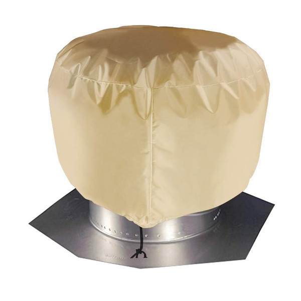 HERSENT Turbine Roof Vent Cover, Heavy Duty Turbine Ventilator Protector Shield, Waterproof 1680D Oxford Fabric, Adjustable Drawstring Design, Year Around Protection for Your Roof Vent (S: 12"x17.5")