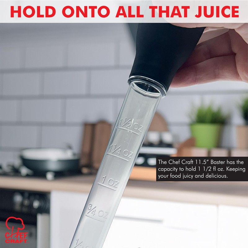 Chef Craft Classic Baster with Clear Tube, 11.5 inches in