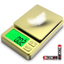 Mik-Nana Digital Pocket Scale, 500g x 0.01g High Precision Gram Scale, Portable ewelry Scale with Protective Cover, Backlit LCD, 7 Units Tare, for Food, Kitchen, Coffee, Battery Included