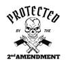 Protected by The 2nd Amendment - Skull and Cross Pisotls