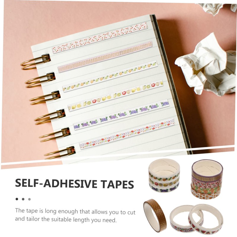 TEHAUX 10rolls Washi Tapes of Art Tape for Scrapbooking Wrapping