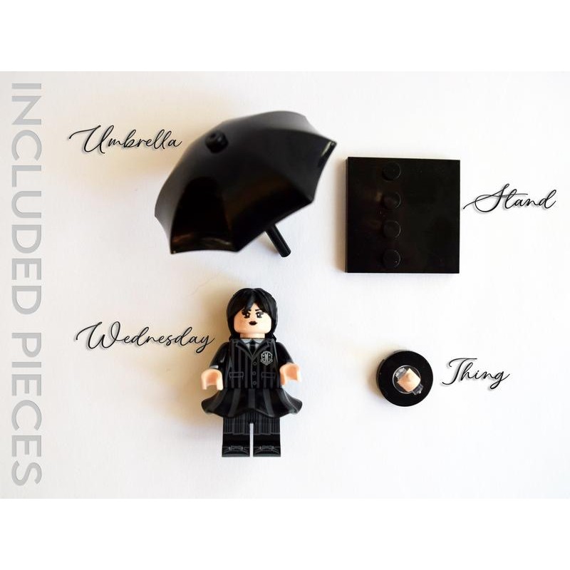 Wednesday Addams Custom Block Minifigure - Perfect for WednesdayFans -