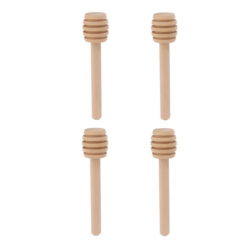 50pcs Honey Dipper Wooden Multipurpose Mini Honey Stirrer Stick for