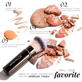 BS-MALL Professional Makeup Brushes BS-MALL with Travel Case - Kabuki Shadow Concealer Blusher Bronzer & Foundation 20pcs Labeled Daily Use & Multipurpose Gift Box A-Coffee / 여행용 케이스가 포함된 전문 메이크업 브러시 BS-MALL - 가부키 섀도 컨실러 블러셔 브론저 & 파운데이션 20개 라벨이 붙은 일상 사용 