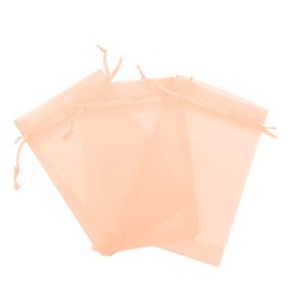 50 Pcs Peach 3x4 Sheer Drawstring Organza Bags Jewelry Pouches Wedding Party Favor Gift Bags Gift Bags Candy Bags [Kyezi Design and Craft]