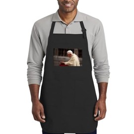 Shamrock Solutions Pope Benedict XVI - Kitchen Cooking Cotton Apron SRS #G341002, Black