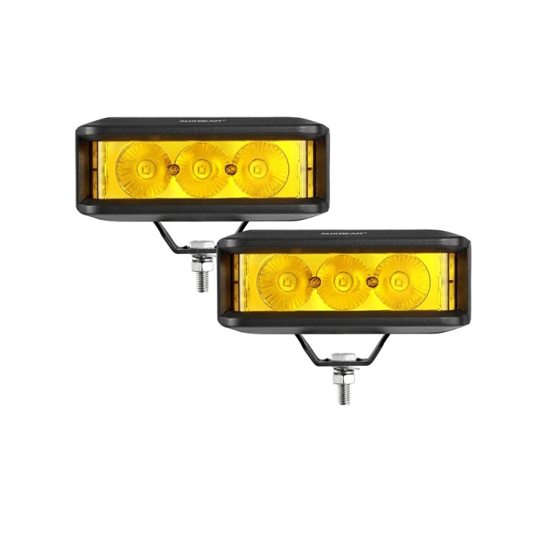 AUXBEAM 5" LED Light Bar Pods Offroad Driving Fog Amber