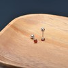 3MM Tiny Cubic Zirconia Studs Screw Backs Sterling Silver Earrings