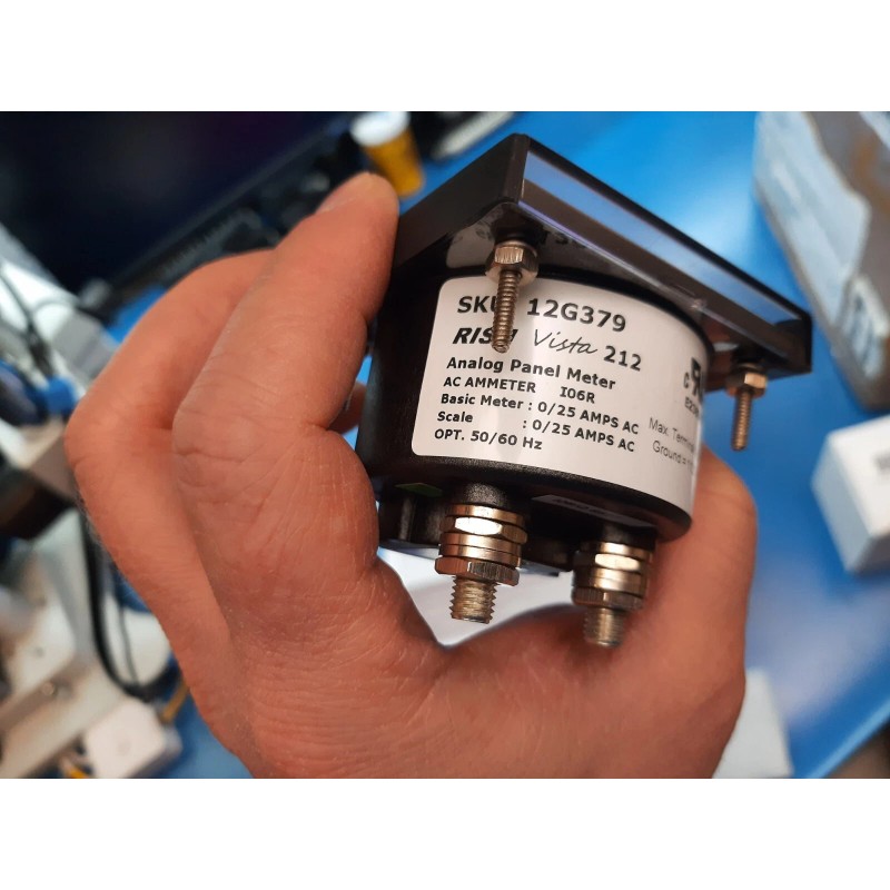 Grainger / Rish Vista Analog Panel Meter, AC 0-25 Amps