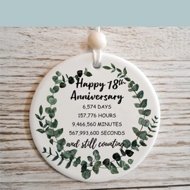 18 Year for Her or Him, 18th Wedding for Couple, Porcelain Anniversary Marriage Presents for Wife or Husband