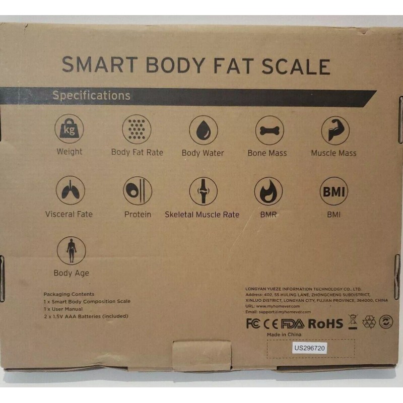 Homever Body Fat Scale Smart Wireless Digital Bluetooth BMI Body
