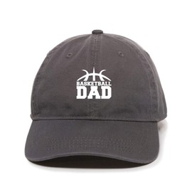 Tech Design Basketball DAD Dad Baseball Cap Embroidered Cotton Adjustable Dad Hat Charcoal