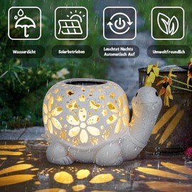 Starnearby Solar Lantern for Outdoors, Turtle Solar Lamps Figure Garden Decoration, LED Solar Lantern for Outdoors, Turtle Lantern Decoration for Balcony, Yard, Patio, Christmas Gifts for Women Mum