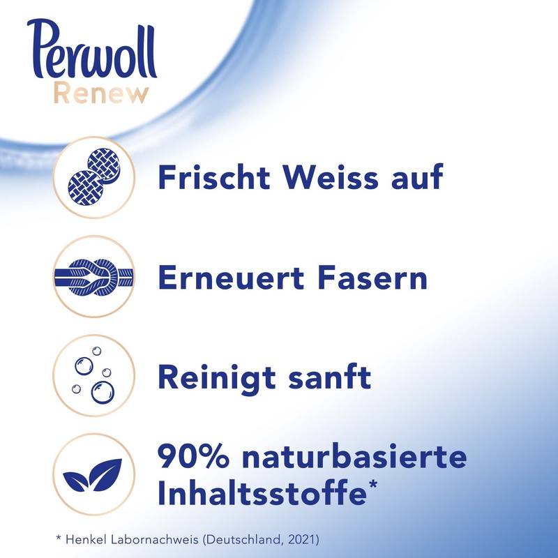 Perwoll Renew und Repair Weiß und Faser Feinwaschmittel, 24 (1x