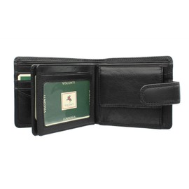 Visconti Heritage Collection STRAND Leather Wallet with Tab Closure RFID blocking HT13 Black