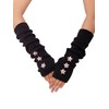 Sacina Black Star Long Fingerless Gloves, Arm Warmers Y2k, Goth