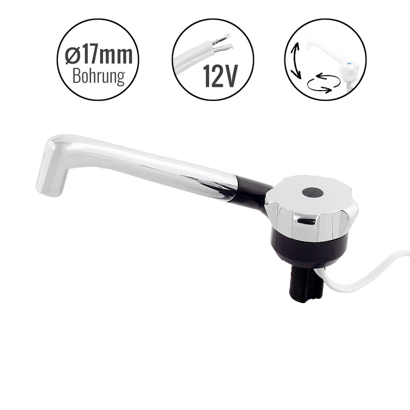 12 V Tap for Motorhome, Caravan, ABS Plastic, Height: 135